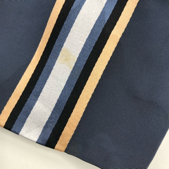 Vintage ESCADA SPORT 16 Oversized silky grey & gold striped  blouse Size EU 46 - Picture 9 of 16